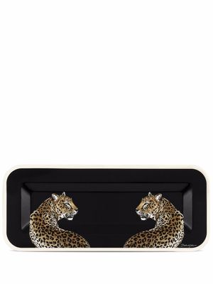 Dolce & Gabbana plateau en bois à imprimé graphique - Noir