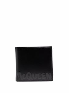 Alexander McQueen portefeuille en cuir à logo - Noir