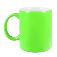 1x stuks neon groene bekers/ koffiemokken 330 ml   -