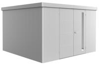 Biohort Metalen tuinhuis Neo - Dubbele deur - Zilver - 4D (348x348 cm)- Plat dak- Metaal- Biohort Biohort Metalen tuinhuis Neo - Dubbele deur - Zilver - 4D (348x348 cm)- Plat dak- Metaal- Biohort