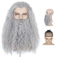missuhair tovenaarsbaard en pruik - halloween pruiken voor mannen lange grijze pruik en baard kostuumaccessoire voor volwassenen Lightinthebox missuhair tovenaarsbaard en pruik - halloween pruiken voor mannen lange grijze pruik en baard kostuumaccessoire voor volwassenen Lightinthebox