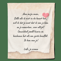 Valentijn Fleecedeken Aan Mijn Man - Pillow Buddies