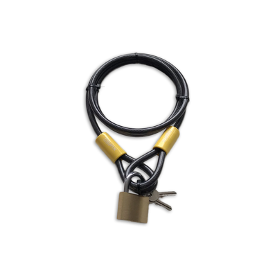 Lynx 1,5m kabelslot - fietsbeveiliging - messing hangslot - 10mm