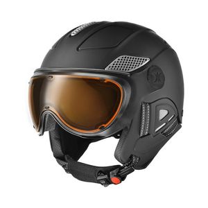 Skihelm Slokker raider pro - zwart - meekleurend & polariserend vizier (☁/☀/❄)