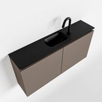 Toiletmeubel Mondiaz Ture | 100 cm | Meubelkleur Smoke | Eden wastafel Urban Midden | 1 kraangat