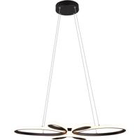LED Hanglamp 32W - Dimbaar Rond Design - Natuurlijk Wit 4000K - Mat Zwart Metaal