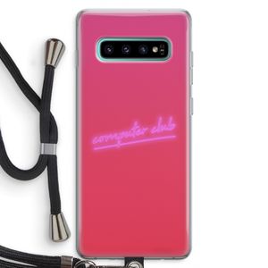 Vice Glow: Samsung Galaxy S10 Plus Transparant Hoesje met koord