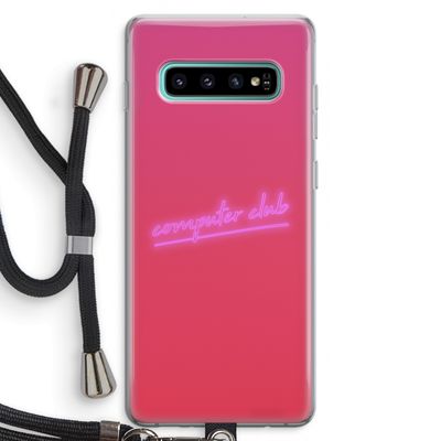 Vice Glow: Samsung Galaxy S10 Plus Transparant Hoesje met koord