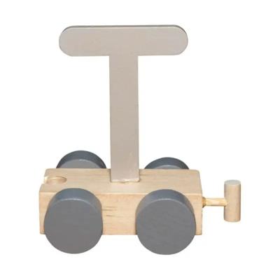 JeP kids houten treinletter T-zand JeP kids houten treinletter T-zand