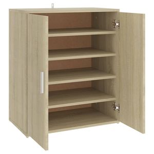 vidaXL Schoenenkast 60x35x70 cm bewerkt hout sonoma eikenkleurig