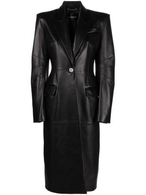 Versace trench en cuir - Noir