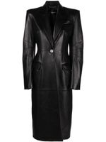 Versace trench en cuir - Noir