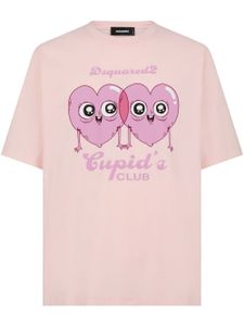 DSQUARED2 t-shirt à imprimé Cupid's Club - Rose