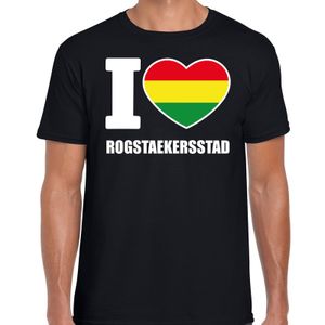 Carnaval I love Rogstaekersstad t-shirt zwart voor heren