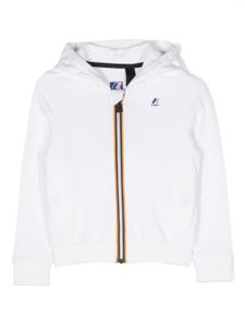 K Way Kids hoodie zippé à patch logo - Blanc