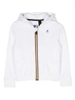 K Way Kids hoodie zippé à patch logo - Blanc