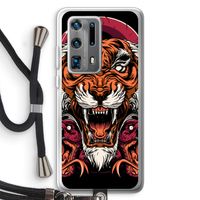 Tiger and Rattlesnakes: Huawei P40 Pro Plus Transparant Hoesje met koord