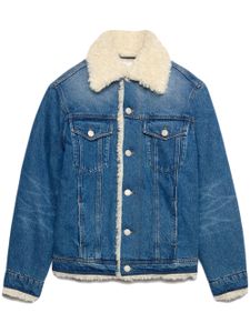 AMI Paris veste en jean à doublure lainée - Bleu