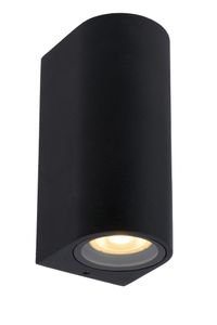 Lucide ZARO - Wandspot / Wandlamp Binnen/Buiten - 2xGU10 - IP44 - Zwart