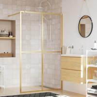 Inloopdouchewand transparant 118x195 cm ESG-glas goudkleurig - thumbnail