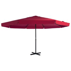 VidaXL Parasol met aluminium paal 500 cm bordeauxrood