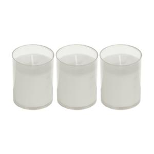 3x Witte kaars navulling voor kaarsenhouder 5 x 6,5 cm 24 branduren