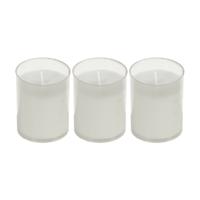 3x Witte kaars navulling voor kaarsenhouder 5 x 6,5 cm 24 branduren