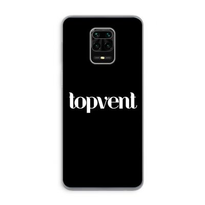 Topvent Zwart: Xiaomi Redmi Note 9 Pro Transparant Hoesje