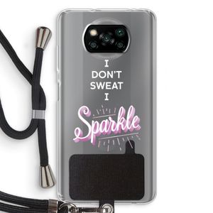 Sparkle quote: Xiaomi Poco X3 NFC Transparant Hoesje met koord