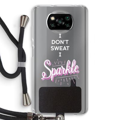 Sparkle quote: Xiaomi Poco X3 NFC Transparant Hoesje met koord