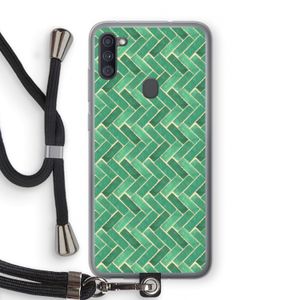 Moroccan tiles 2: Samsung Galaxy A11 Transparant Hoesje met koord