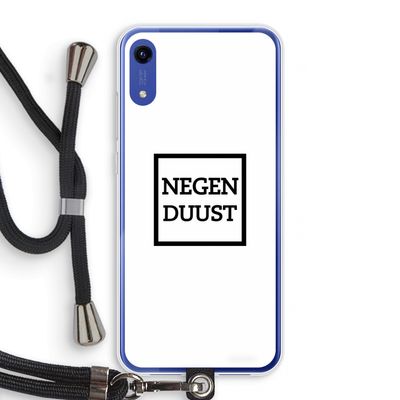 Negenduust vierkant: Honor Play 8A Transparant Hoesje met koord