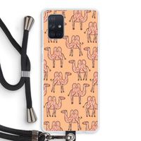 Kameel: Samsung Galaxy A71 Transparant Hoesje met koord