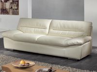 Zitbank WINNER 3 plaatsen eco-leder wit - thumbnail