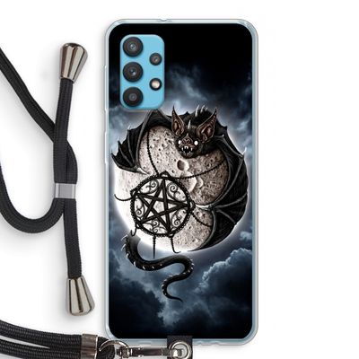 Volle maan: Samsung Galaxy A32 4G Transparant Hoesje met koord