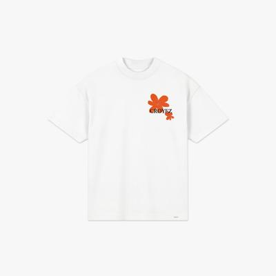 Croyez Homme Botanique T-shirt Cra80026009 Print T-shirts 40027 White/orange