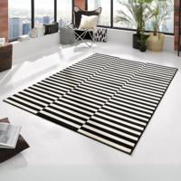 Vloerkleed Velours Panel - Zwart/Creme maat: 150x80cm - materiaal: Polypropyleen - Dekbed-Discounter.nl Vloerkleed Velours Panel - Zwart/Creme maat: 150x80cm - materiaal: Polypropyleen - Dekbed-Discounter.nl