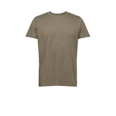 ESPRIT Men Casual T-shirt van biologisch katoen donker kaki