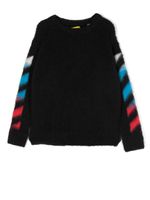 Off-White Kids pull en laine mélangée à logo imprimé - Noir