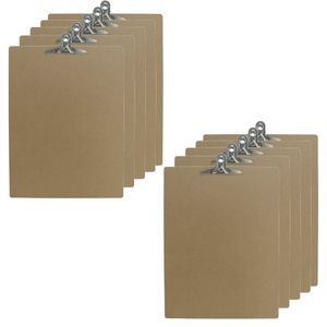 10x stuks clipboard/klembord houtkleur B4 formaat 28 x 39 cm