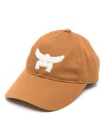 MCM Essential logo-appliqué cotton baseball cap - Marron