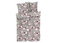 LIVARNO home Satijnen dekbedovertrek 240 x 220 cm (Bloemen/groen)