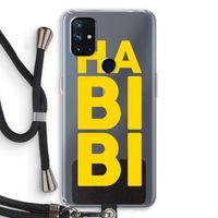 Habibi Blue: OnePlus Nord N10 5G Transparant Hoesje met koord