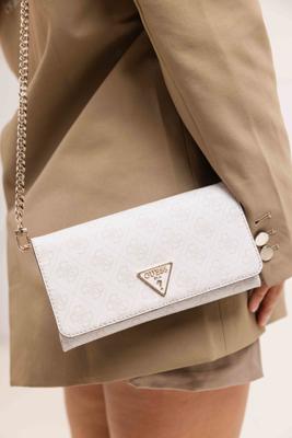 Guess Noelle Crossbody Tas Dames Wit - Maat One Size - Kleur: Wit | Soccerfanshop