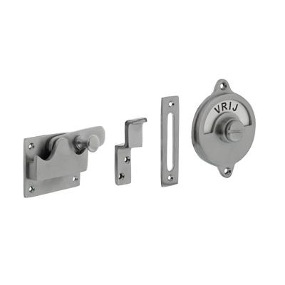 Intersteel WC-overslag vlak vrij/bezet - chroom mat