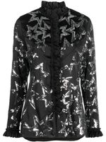 Rabanne chemise à sequins - Noir - thumbnail