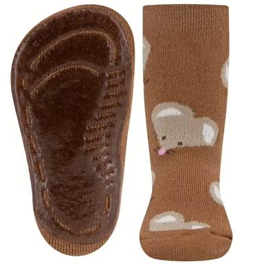Ewers antislip sokken Stoppi Mäuse Hell Nougat-31-34