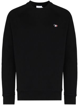Maison Kitsuné sweat Flag Fox en coton - Noir