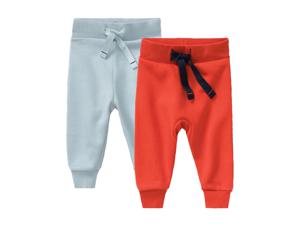 lupilu Baby joggingbroek, 2 paar (62/68, Oranje/blauw)