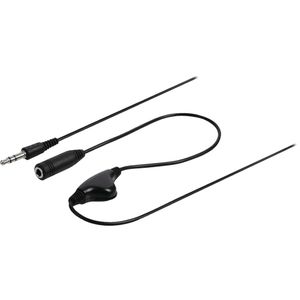 Nedis 3,5 mm Verlengkabel + Volumeregelaar 1 Meter Zwart